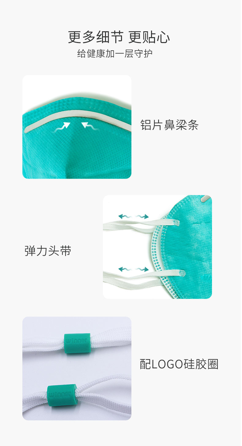 穩(wěn)健604-006777-01醫(yī)用防護口罩圖3