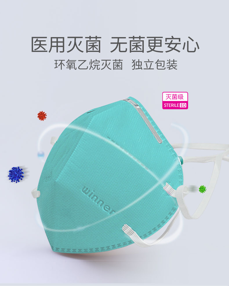 穩(wěn)健604-006777-01醫(yī)用防護口罩圖2