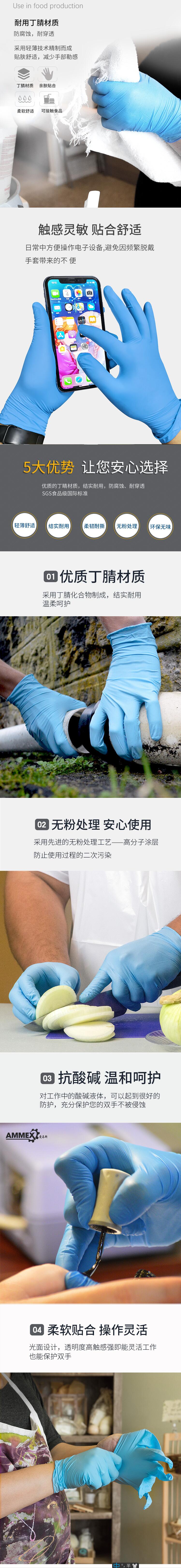 愛馬斯APFGWCHD42100食品級(jí)一次性丁腈手套圖片