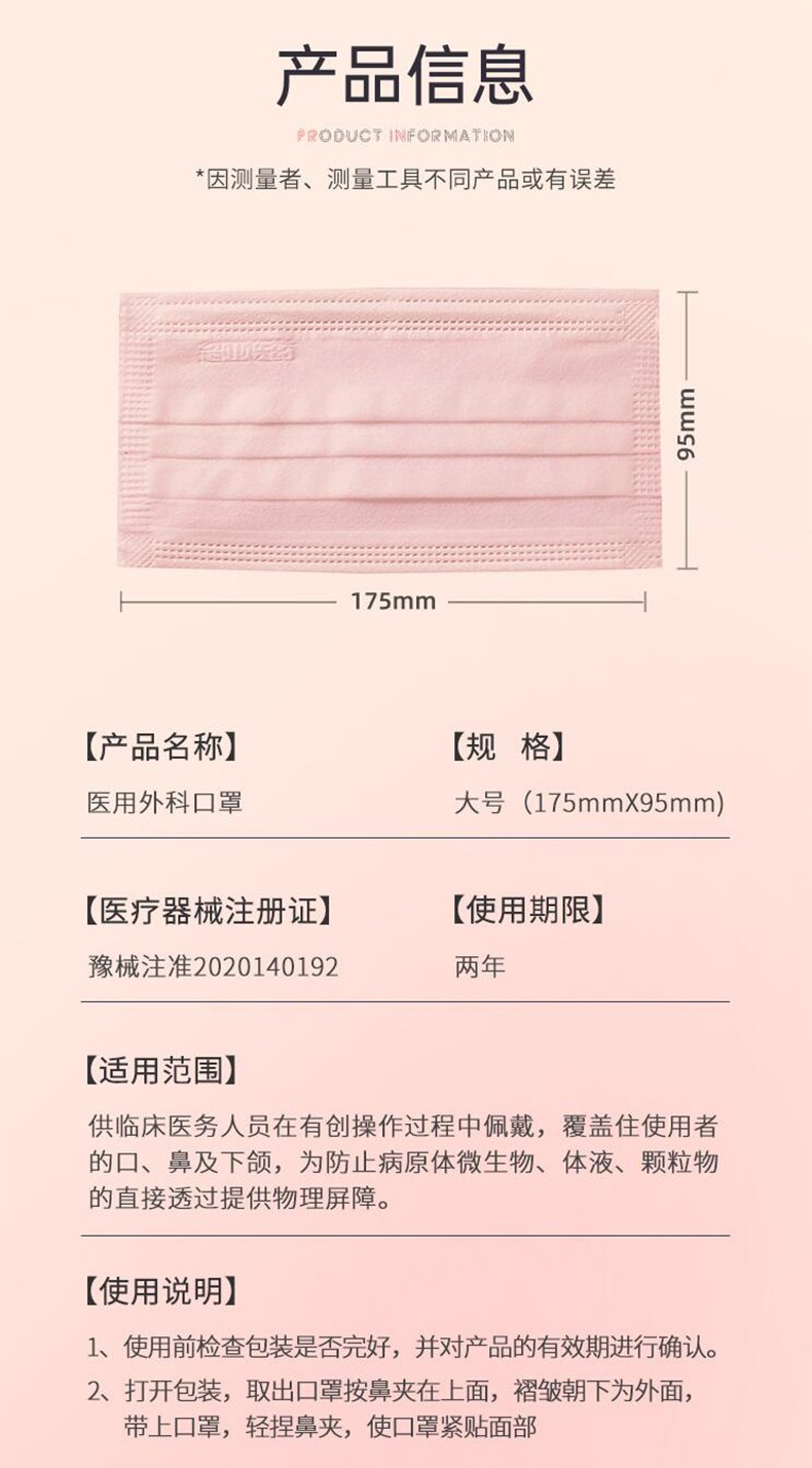 超亞馬卡龍滅菌級(jí)醫(yī)用外科口罩圖片4