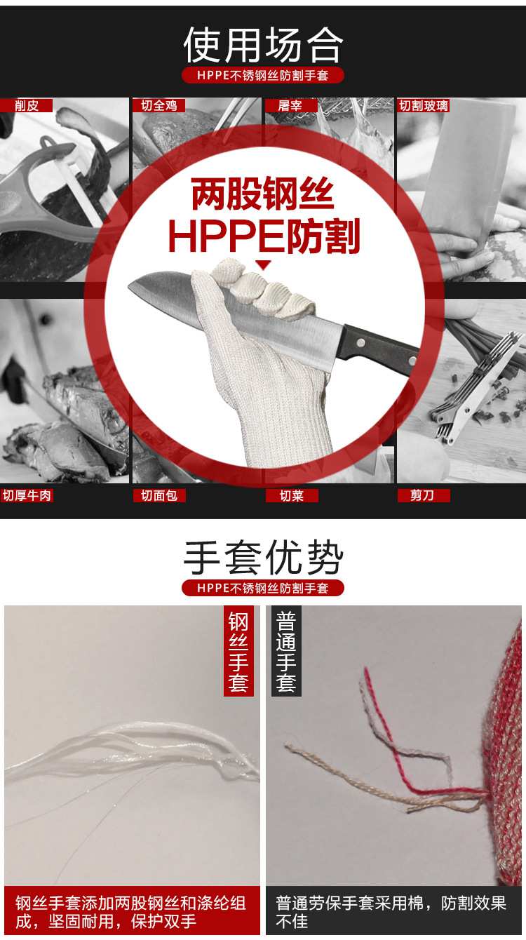 bestop倍護(hù)F5145鋼絲5級防割手套圖片1