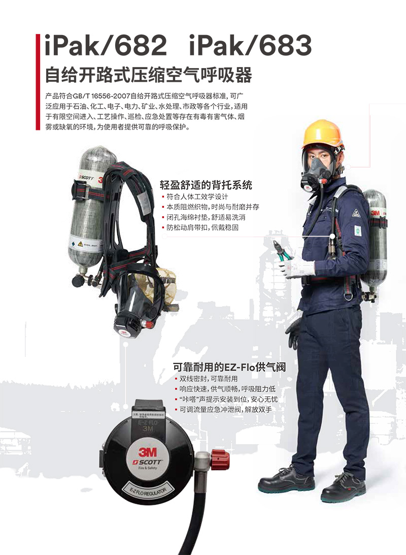 3M iPak/682自給開(kāi)路式壓縮空氣呼吸器