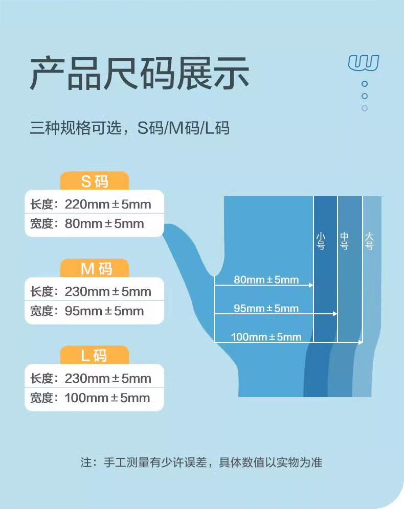 高邦604-010051一次性使用非滅菌醫(yī)用橡膠檢查手套小號(hào)S碼11
