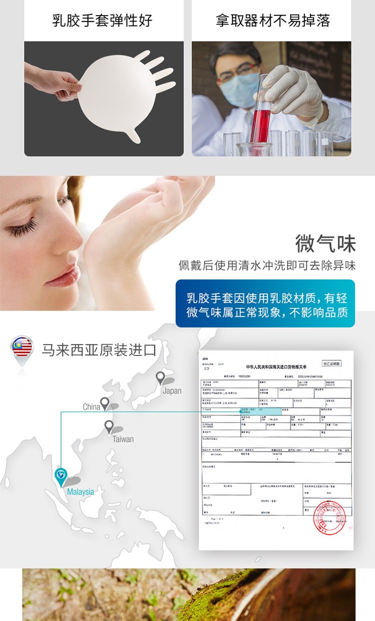 麥迪康1136C藍(lán)色無粉加強(qiáng)型一次性丁腈手套M圖片5