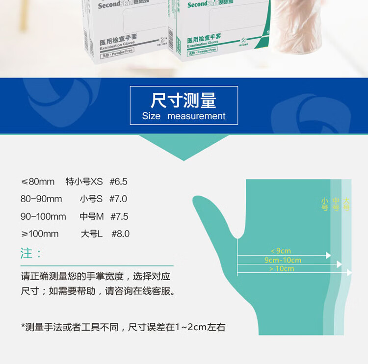 麥迪康1209C透明無(wú)粉一次性PVC手套M圖5