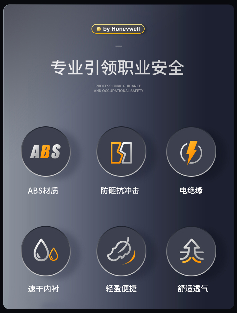 Honeywell霍尼韋爾Y99BAP103S Y99S系列ABS帶通風(fēng)孔四點(diǎn)快插下頦帶橙色安全帽2