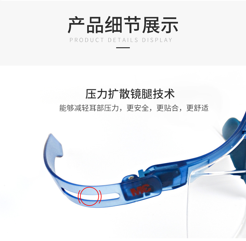 3M SF3701ASGAF-BLU防霧防護(hù)眼鏡圖11